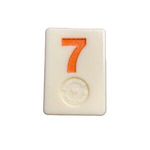 Pressman Rummikub Orange 7 Tile Original Replacement Game Piece Smooth Back u